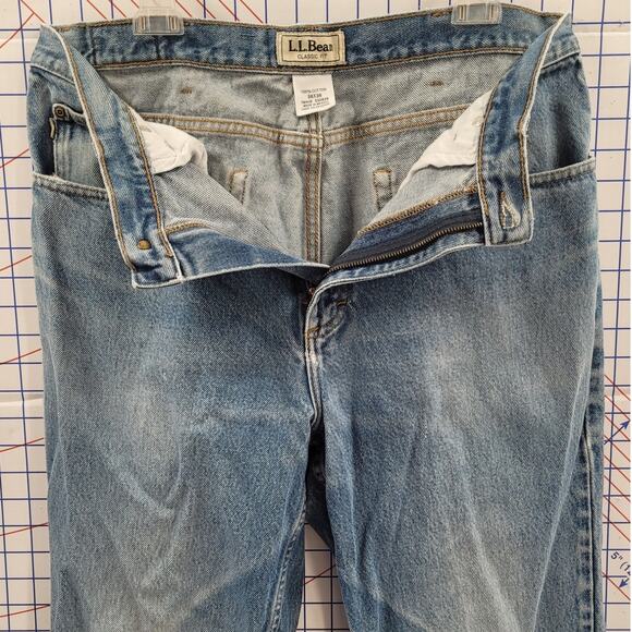 L.L. Bean Vintage Y2K Blue Denim Jeans Men’s Classic Fit Straight - Picture 8 of 15